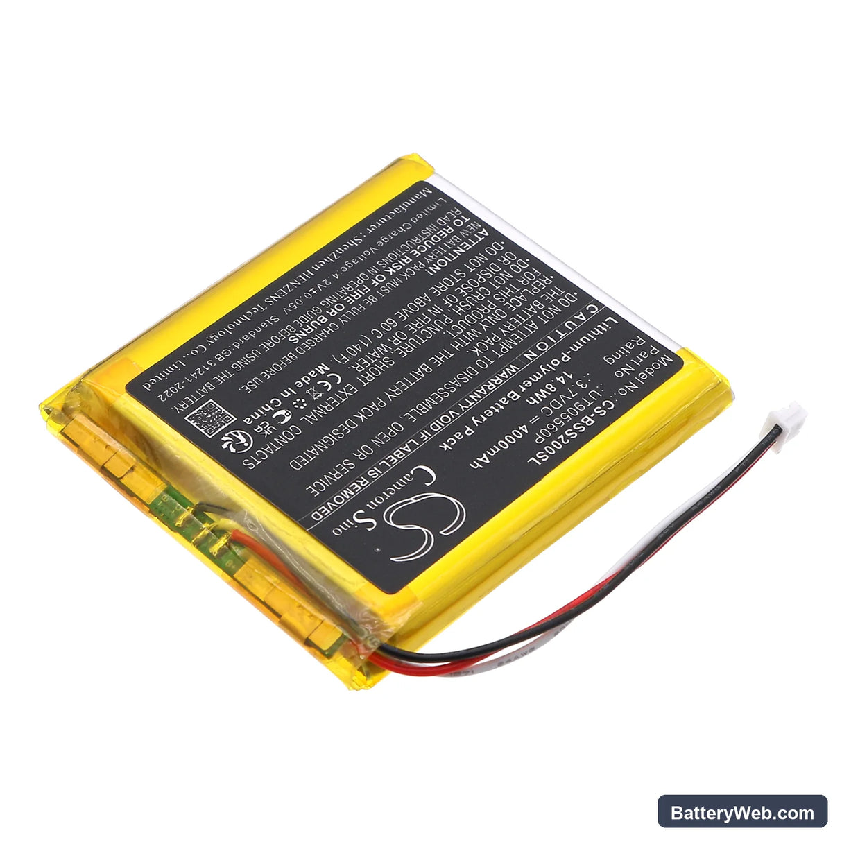 Babysense BBM01 Replacement Battery, 3.7V, 4000mAh, Li-Polymer 2