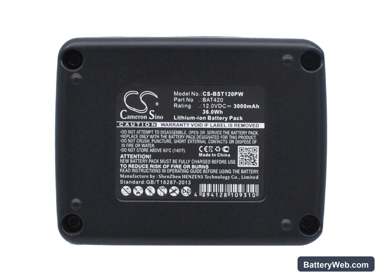 Bosch 12-Volt Max Tools Replacement Battery, 12V, 3000mAh, Li-ion 5