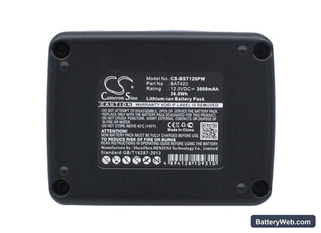 Bosch 12-Volt Max Tools Replacement Battery, 12V, 3000mAh, Li-ion 5