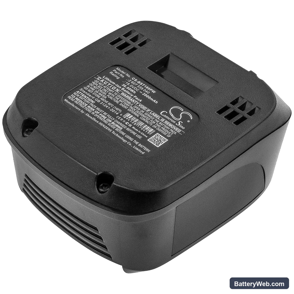 Bosch PSR 18 LI-2 Replacement Battery, 18V, 2000mAh, Li-ion 3