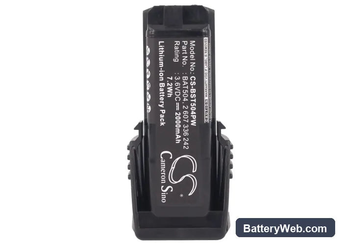 Bosch GSR Mx2Drive Replacement Battery, 3.6V, 2000mAh, Li-ion 4