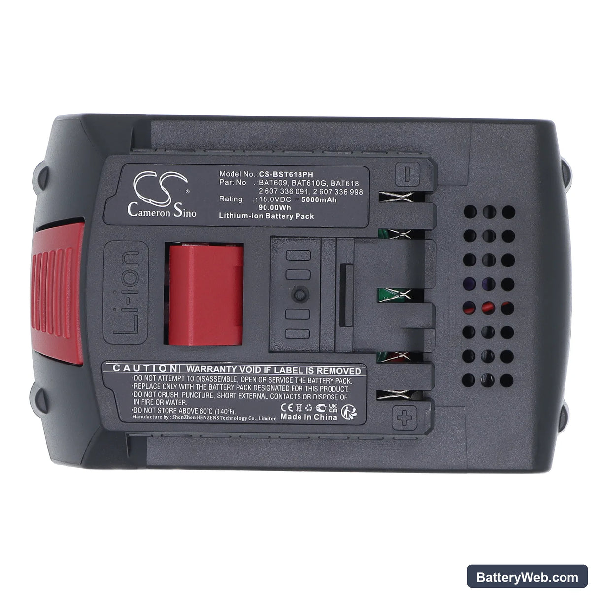 Bosch GWS 18 V-LI Replacement Battery, 18V, 5000mAh, Li-ion 5
