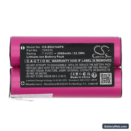 Bosch UNEO Replacement Battery, 7.4V, 3000mAh, Li-ion 5