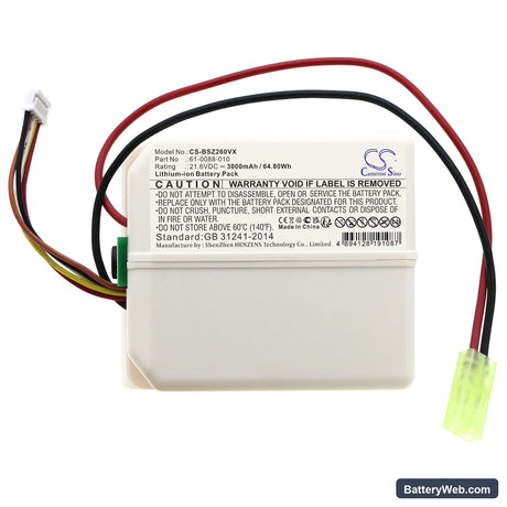 Bissell 2602Z Replacement Battery, 21.6V, 3000mAh, Li-ion 5