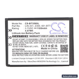 Globalsat BT-359 Replacement Battery, 3.7V, 1100mAh, Li-ion 3
