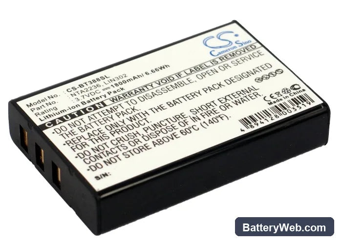 OnCourse SiRF Star III Replacement Battery, 3.7V, 1800mAh, Li-ion 1