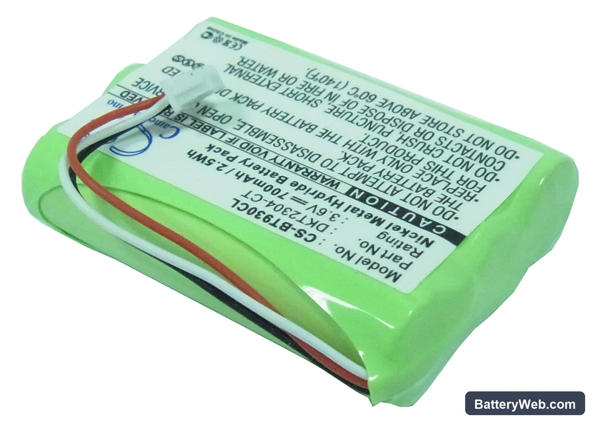 NEC Dterm Replacement Battery, 3.6V, 700mAh, Ni-MH 2