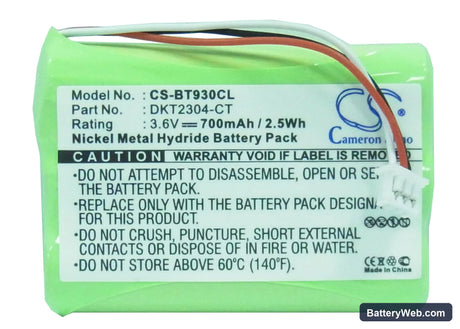 NEC Dterm Replacement Battery, 3.6V, 700mAh, Ni-MH 5