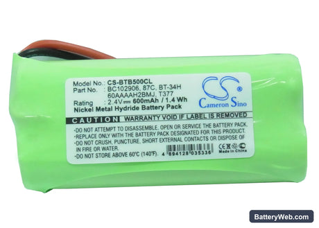Alcatel Versatis 50 Replacement Battery, 2.4V, 600mAh, Ni-MH 5