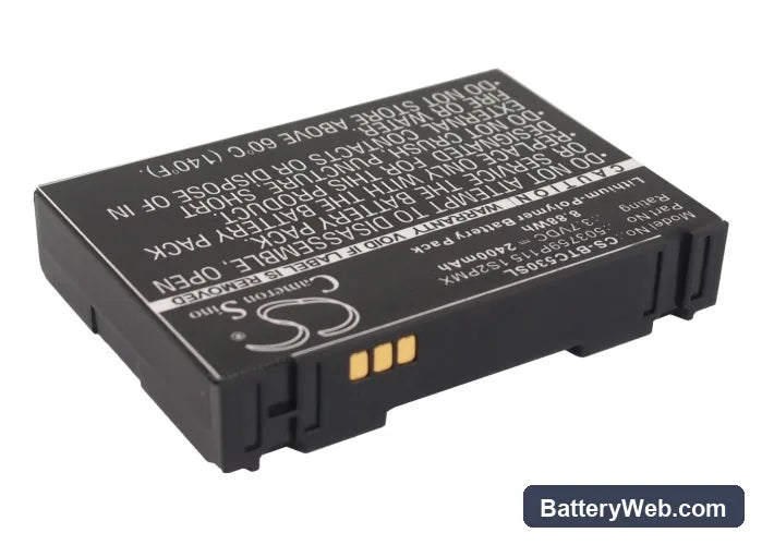Blaupunkt Lucca 5.3 Replacement Battery, 3.7V, 2400mAh, Li-Polymer 2