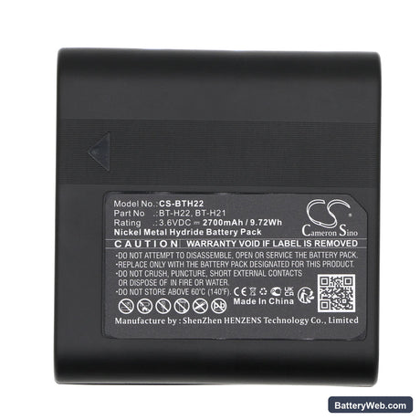 Sharp VL-AH50S Replacement Battery, 3.6V, 2700mAh, Ni-MH 5