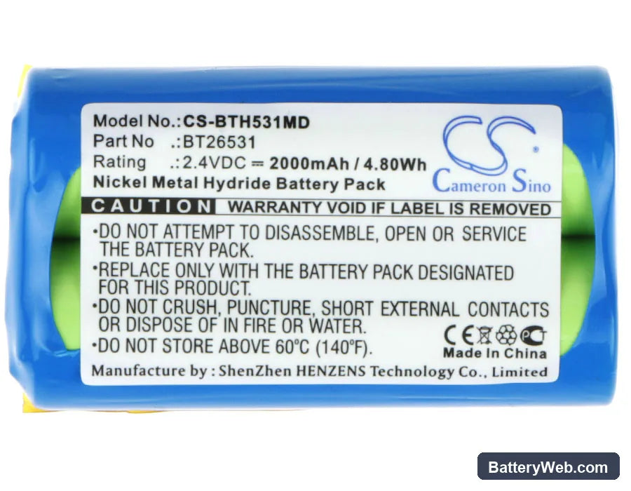 BrandTech accu-jet Replacement Battery, 2.4V, 2000mAh, Ni-MH 5