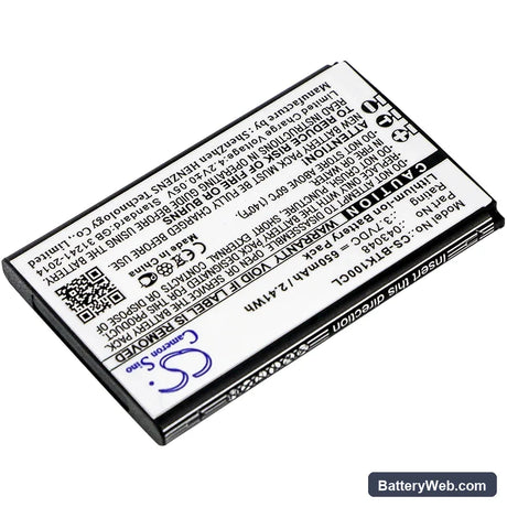 BT Elements 1K Replacement Battery, 3.7V, 650mAh, Li-ion 2