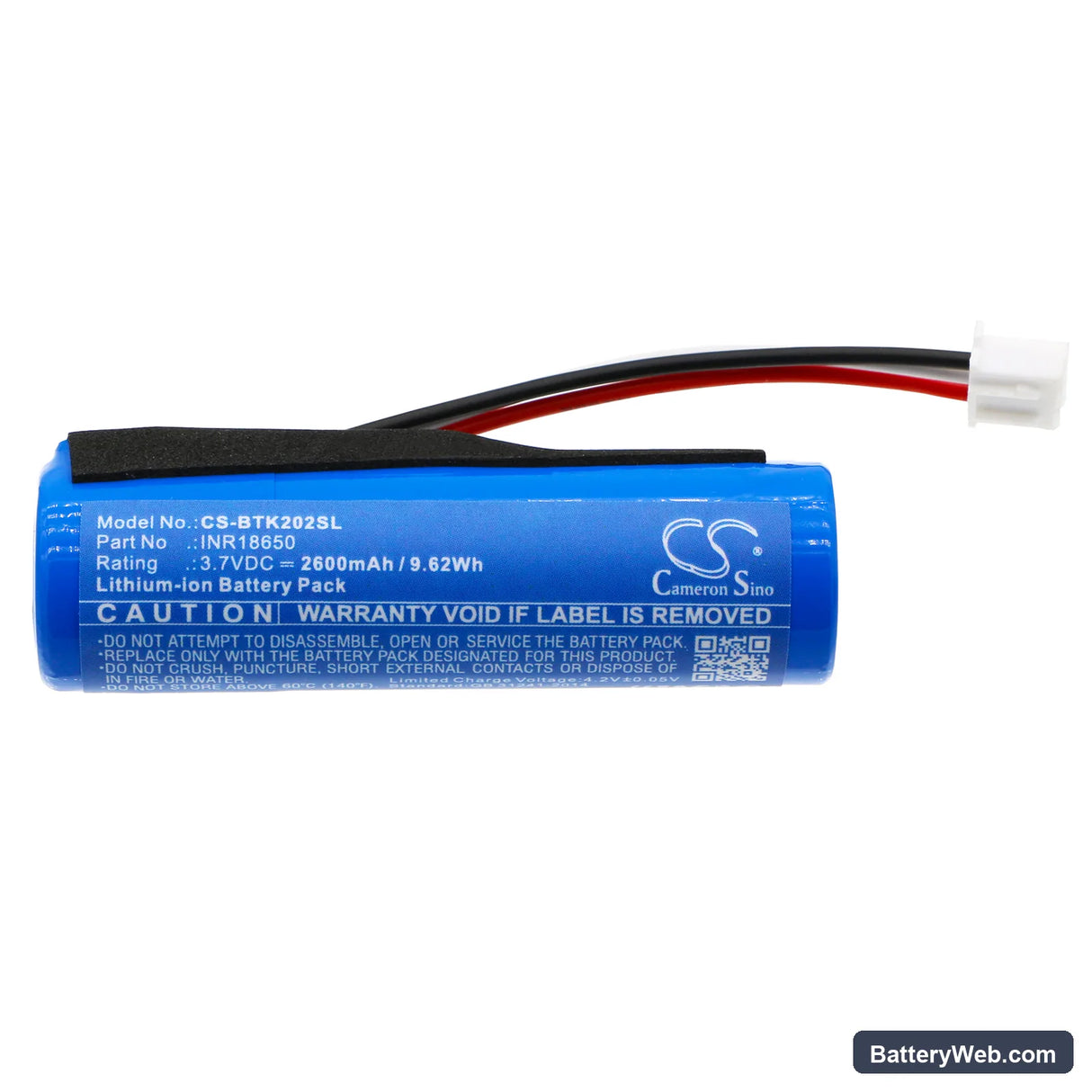Blaupunkt BLUETOOTH LAUTSPRECHER Replacement Battery, 3.7V, 2600mAh, Li-ion 3
