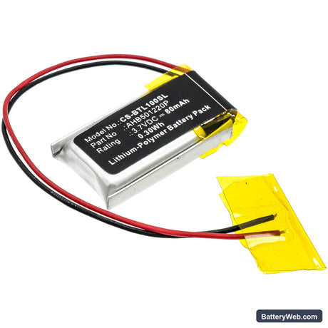 Bose Bluetooth Headset Series 1 Replacement Battery, 3.7V, 80mAh, Li-Polymer 1