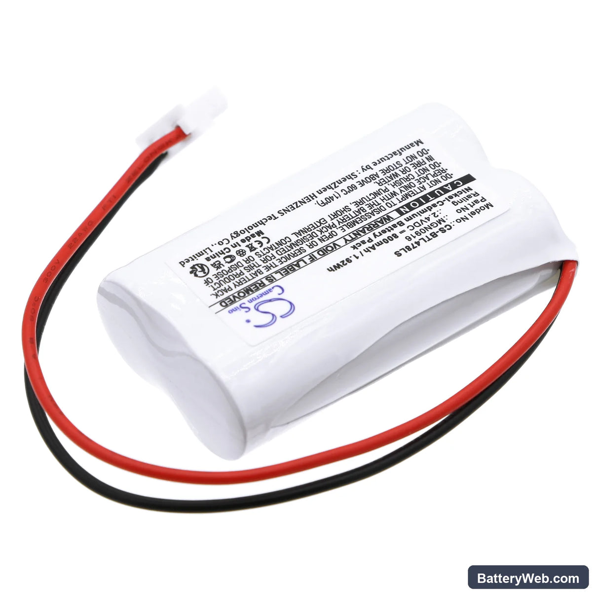 Bticino OVA51104 Replacement Battery, 2.4V, 800mAh, Ni-CD 2