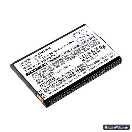 Benteng M100 Replacement Battery, 3.7V, 3000mAh, Li-ion 1