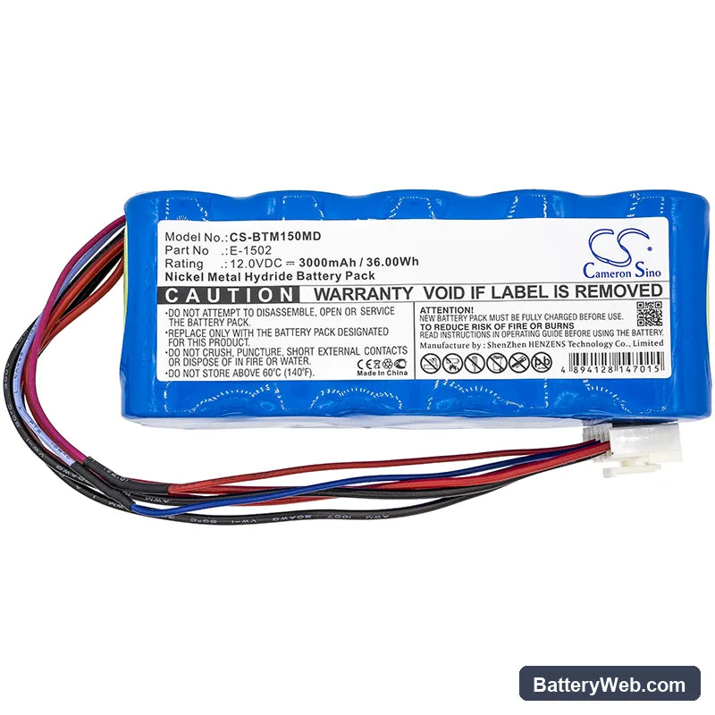BIWATER AQUA Monitor Replacement Battery, 12V, 3000mAh, Ni-MH 3