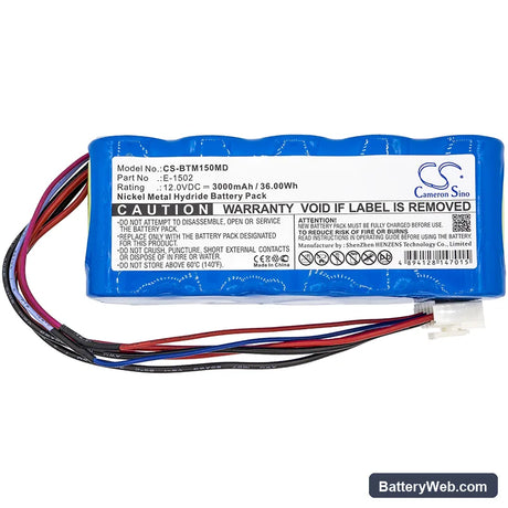 BIWATER AQUA Monitor Replacement Battery, 12V, 3000mAh, Ni-MH 3