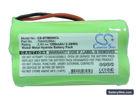 BT Synergy 600 Replacement Battery, 2.4V, 1200mAh, Ni-MH 5