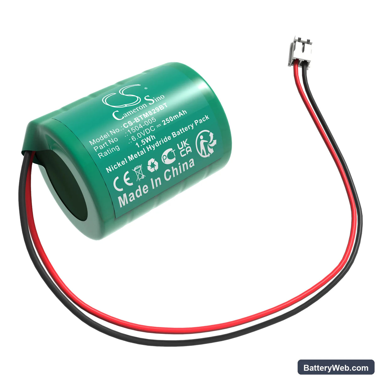 BELL-TEC MINI siren Replacement Battery, 6V, 250mAh, Ni-MH 1