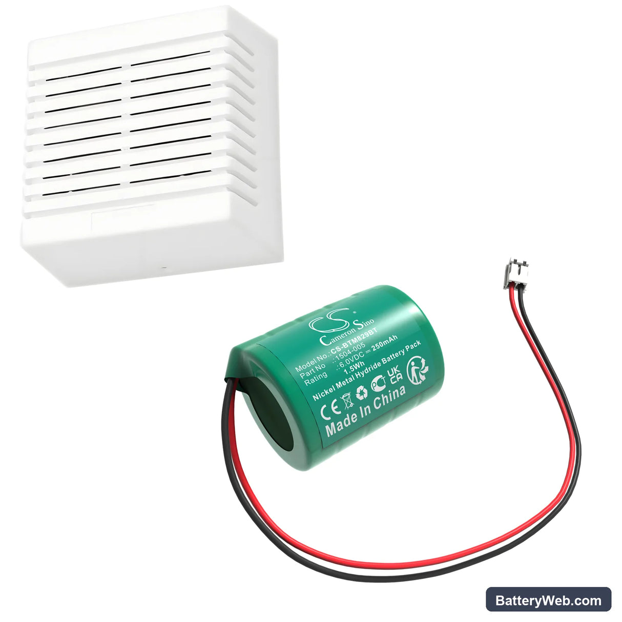 BELL-TEC MINI siren Replacement Battery, 6V, 250mAh, Ni-MH 7
