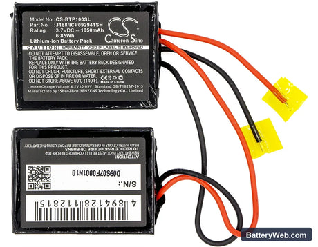 Beats Pill 1.0 Replacement Battery, 3.7V, 1850mAh, Li-ion 3