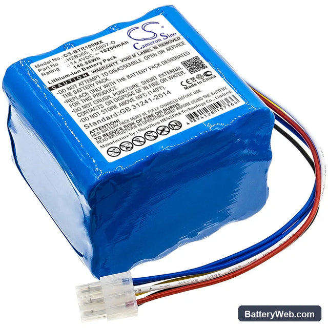 Bellavista 1000 Replacement Battery, 14.4V, 10200mAh, Li-ion 1