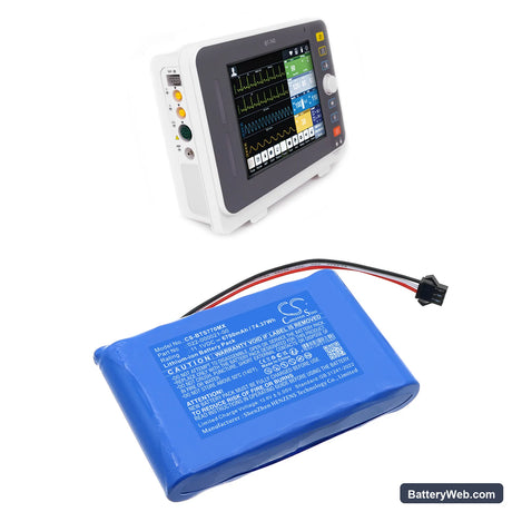 Bistos BT-740 pulse oximeter Replacement Battery, 11.1V, 6700mAh, Li-ion 6