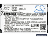 BT Video Baby Monitor 7000 Replacement Battery, 3.7V, 2300mAh, Li-ion 3