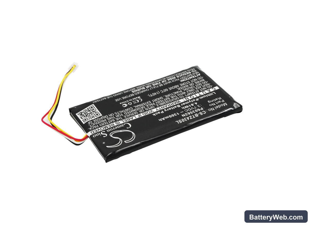Binatone Z430BT Replacement Battery, 3.7V, 1300mAh, Li-Polymer 2