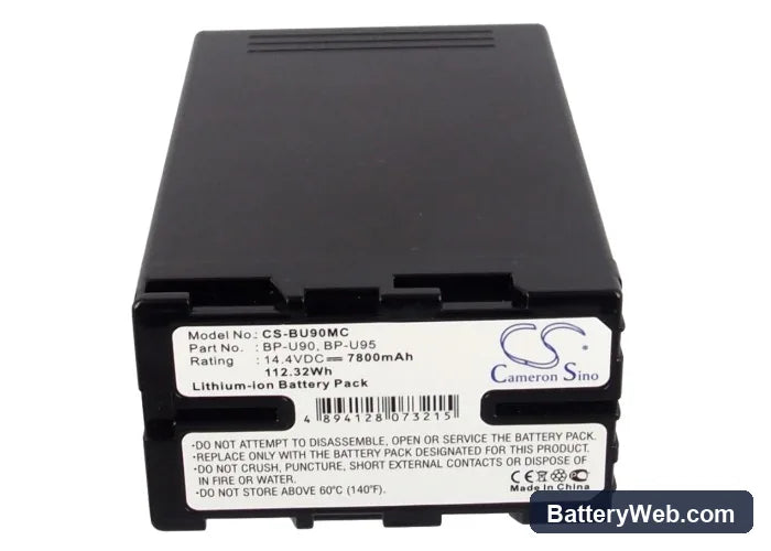 Sony PMW-EX1 Replacement Battery, 14.4V, 7800mAh, Li-ion 5