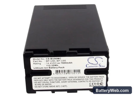 Sony PMW-EX1 Replacement Battery, 14.4V, 7800mAh, Li-ion 5