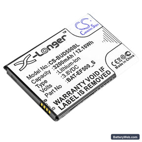 BlueBird EF500R Replacement Battery, 3.8V, 3200mAh, Li-ion 1