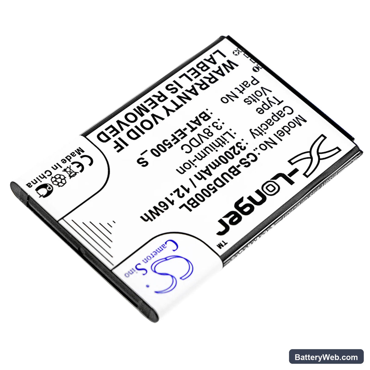 BlueBird EF500R Replacement Battery, 3.8V, 3200mAh, Li-ion 2