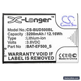 BlueBird EF500R Replacement Battery, 3.8V, 3200mAh, Li-ion 3