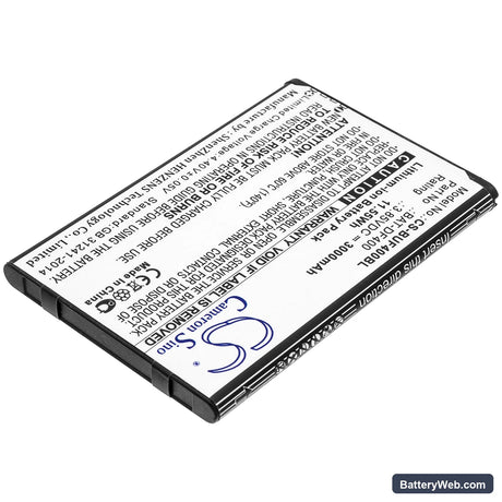 BlueBird EF400 Replacement Battery, 3.85V, 3000mAh, Li-ion 2