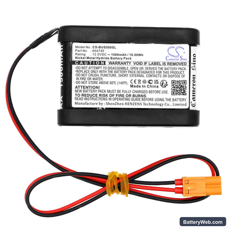 Besam folgende Gerate PSMB-5 Replacement Battery, 12V, 1500mAh, Ni-MH 3