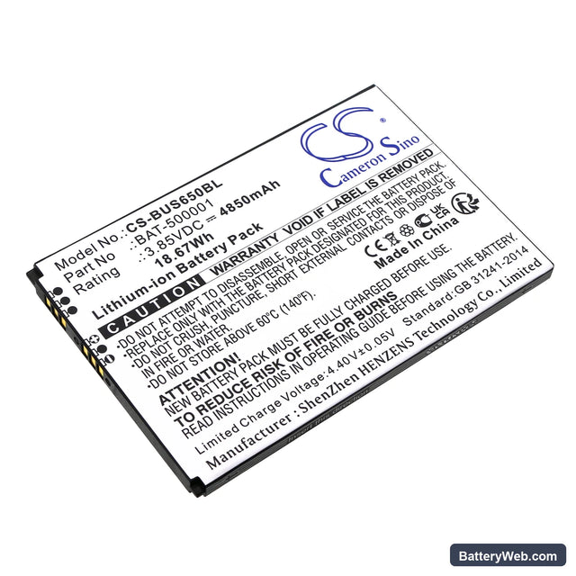 BlueBird Pidion SF6510 Replacement Battery, 3.85V, 4850mAh, Li-ion 1