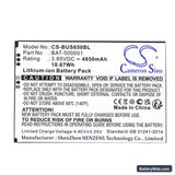 BlueBird Pidion SF6510 Replacement Battery, 3.85V, 4850mAh, Li-ion 3