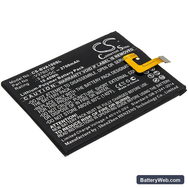 BlackView A10 Replacement Battery, 3.85V, 2700mAh, Li-Polymer 1