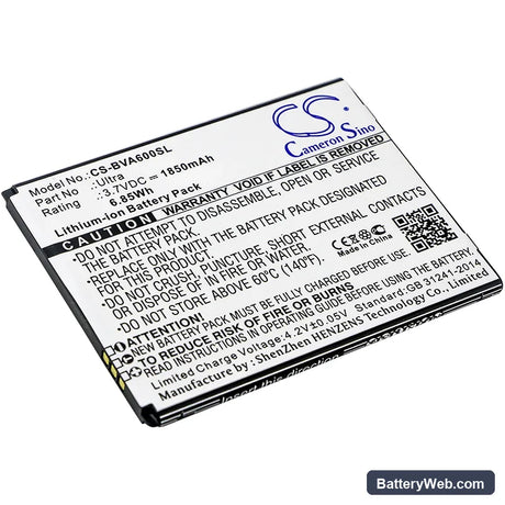 BlackView Ultra Replacement Battery, 3.7V, 1850mAh, Li-ion 1