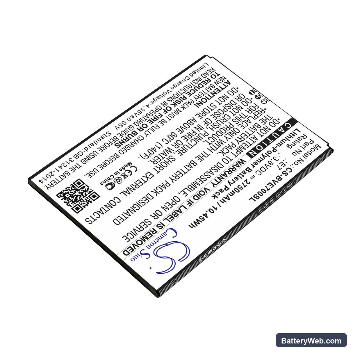 BlackView E7 Replacement Battery, 3.8V, 2750mAh, Li-Polymer 2