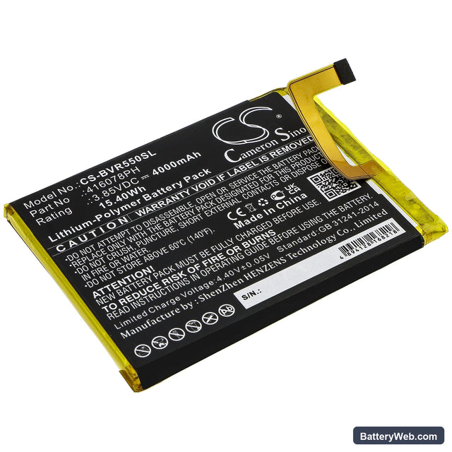 BlackView BV5500 Replacement Battery, 3.85V, 4000mAh, Li-Polymer 1