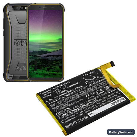 BlackView BV5500 Replacement Battery, 3.85V, 4000mAh, Li-Polymer 5