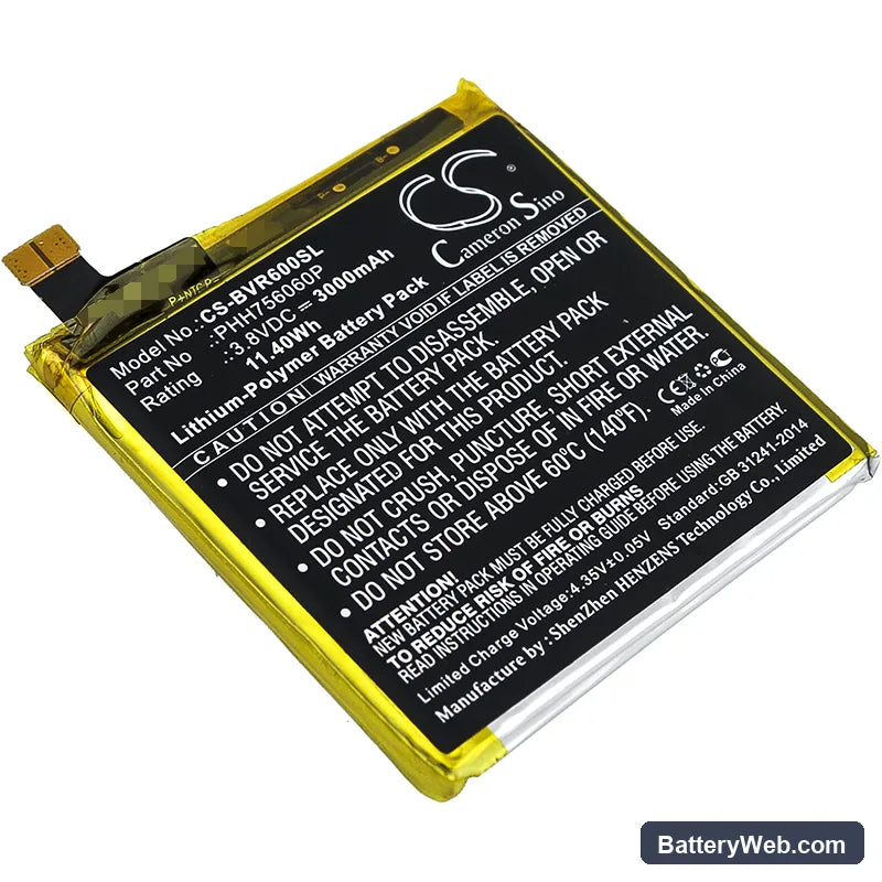 BlackView BV6000 Replacement Battery, 3.8V, 3000mAh, Li-Polymer 1