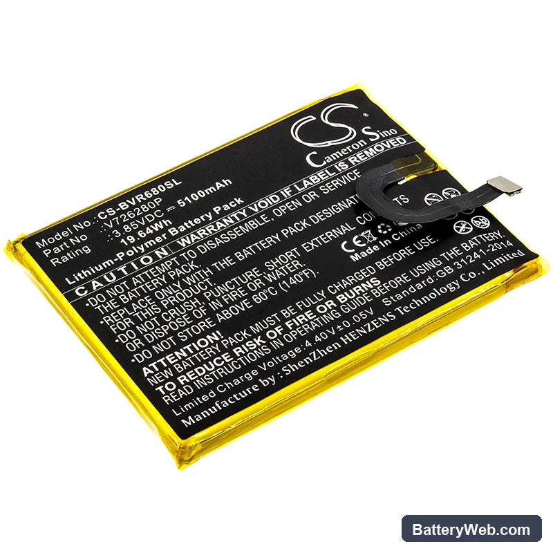 BlackView BV6800 Replacement Battery, 3.85V, 5100mAh, Li-Polymer 1