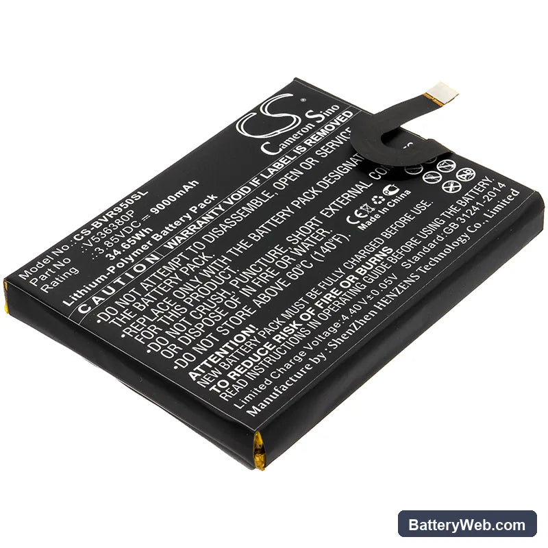 BlackView BV9500 Replacement Battery, 3.85V, 9000mAh, Li-Polymer 1