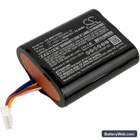 Bowers & Wilkins T7 Replacement Battery, 11.1V, 2600mAh, Li-ion 1