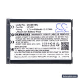 Sony CX405 Handycam Replacement Battery, 3.7V, 950mAh, Li-ion 5